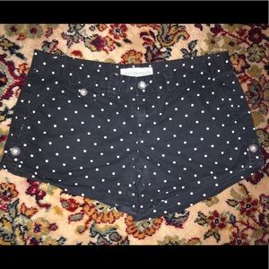 Black W/ White Polka Dot Shorts
